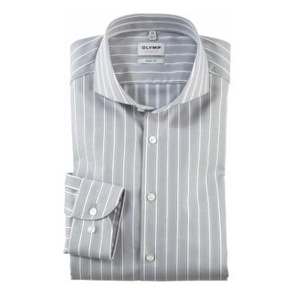 Olymp Olymp, Heren, Overhemden, Grijs, Maat: 2XL