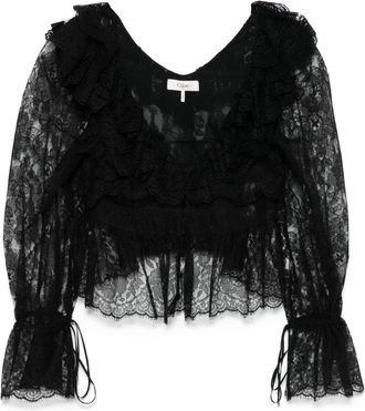 Chlo&eacute; Top corto con scollo a V - Nero