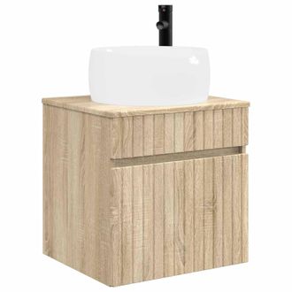 vidaXL Vanidad De Lavabo Montada En La Pared Roble Sonoma Vidaxl