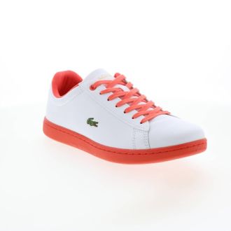 Lacoste Womens Hydez Athletic Tennis Sneakers In White, Pink