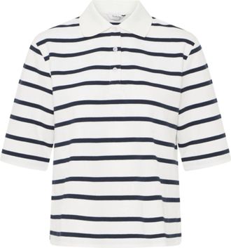 b.young Womens Bypelda Short Sleeve Polo Top In Dark Sapphire