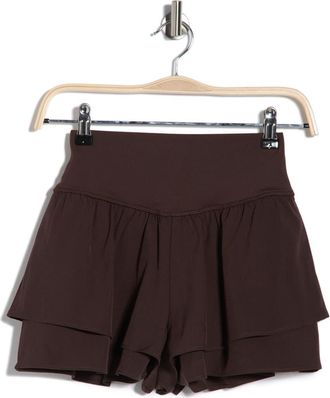 Yogalicious Lightstreme Flirty 2-in-1 Active Shorts in Chocolate Torte at Nordstrom Rack, Size X-Small