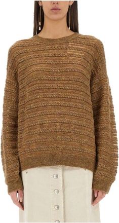Isabel Marant Prenda de punto de cuello redondo - Knitwear - Mujer - Beige - L