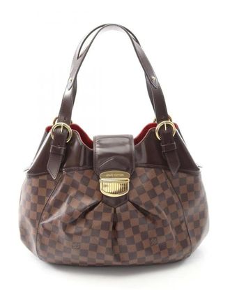 Louis Vuitton Damier-pattern pleated tote bag - women - Leather - One Size - Brown