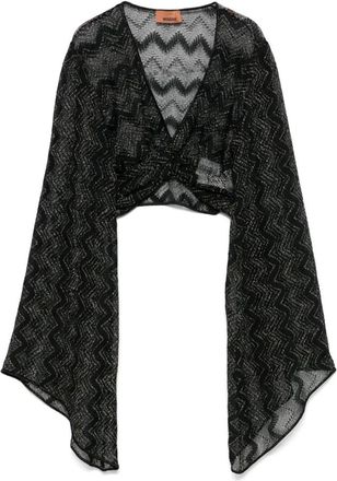 Missoni Dames, Blouses & Shirts, Zwart, Maat: M Lame