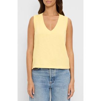 Michael Stars Ira V-Neck Cotton Top in Macaw at Nordstrom