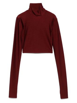 Andamane turtleneck long-sleeve top - Red