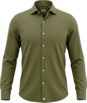 Sonrisa Jerseyhemd - Heren - Casual Overhemden - Groen - M - Katoen - Overhemden