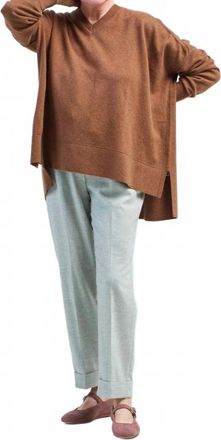 PESERICO Cuffed Ankle Hem Jogger In Fog Grey