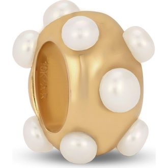 Adina Reyter Coco Freshwater Pearl Big Bead Enhancer in 10K Yellow Gold/Pearl at Nordstrom
