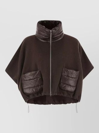 Herno wool nylon short quilted down jacket