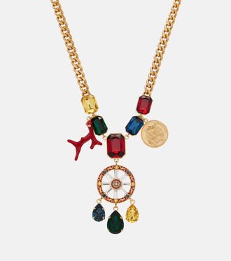 Dolce & Gabbana Carretto embellished pendant necklace