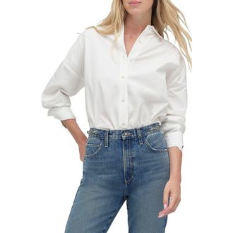 Favorite Daughter Classic Poplin Shirt in White at Nordstrom, Size X-Small