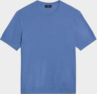 Theory Men & apos;s Damian Textured Knit Short-Sleeve Sweater