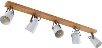 Lindby L&aacute;mpara De Techo blana En Marr&oacute;n Madera - Lindby