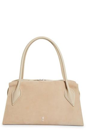 Christian Louboutin Medium Nubuck Leather Shoulder Bag in F702 Saharienne at Nordstrom