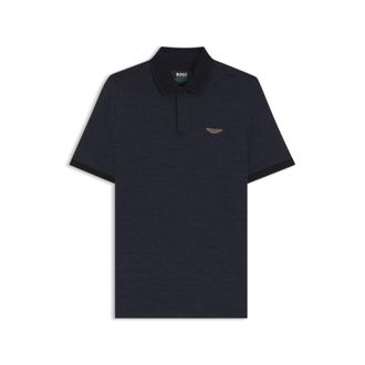 BOSS x ASTON MARTIN polo shirt in wool-cotton piqu&eacute;