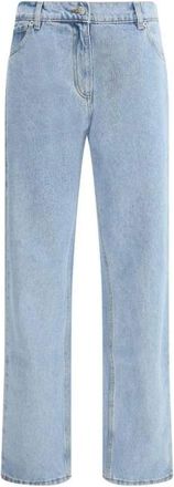 Magda Butrym Jeans, Dames, Blauw, S, Katoen, Straight Jeans van Puur Gewassen Katoen