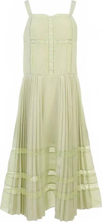 3.1 Phillip Lim Womens Pleated Tank Midi Dress In Sage