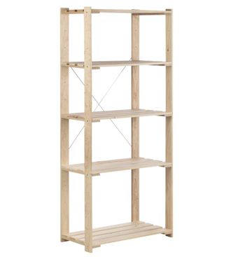 Astigarraga Astigarraga - Scaffale 5 Ripiani Regolabili nova In Legno Di Pino Massello 76,5x38,5x174,5 Cm