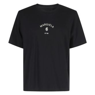 Maison Margiela T-Shirts, male, Black, Size: 2XL Logo T-Shirt