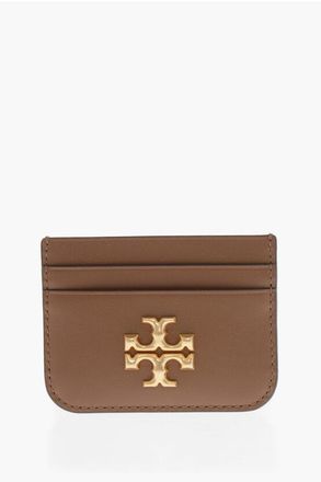 Tory Burch Leather ELEANOR Card Holder with Logo size Unica