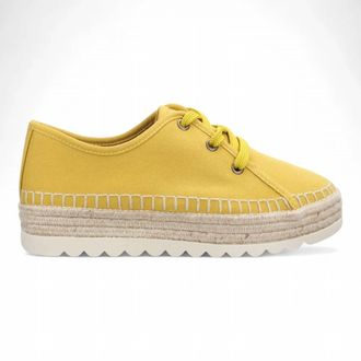 Love Rio Womens Brenda Canvas Sneaker In Yellow