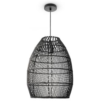 Paco Home Luminaria Suspensi&oacute;n Sal&oacute;n Bohemia L&aacute;mparas Cesta L&aacute;mpara Colgante Negro (&oslash;30cm), L&aacute;mpara Colgante - Tipo 2 - Paco Home