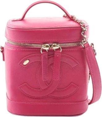 Chanel Pre-owned Coco Mark Lambskin 2way Handbag - Dames - Vintage Schoudertas - Roze - ONE Size - Leer - Vintage