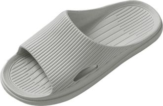 Generic Foldable Travel Slippers, Indoor Home Bathroom Shower Striped Slippers Non Slip Wide Fit Open Toe Flat Shoe Super Comfy Light Weight Quick Dry Shoes O