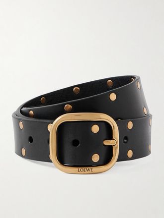 Loewe Cintura In Pelle Con Borchie - Nero