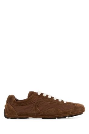 Prada Brown Suede And Re Nylon Montecarlo Re Edition 2005 Sneakers
