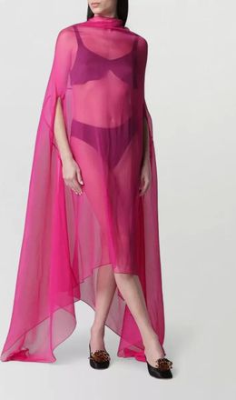 Dries Van Noten lingerie top asymmetric hem high neckline