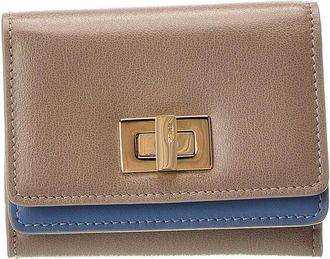 Fendi Fendi Way Small Leather Trifold Wallet