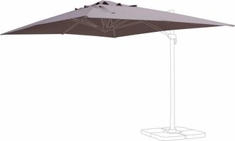 Alice's Garden Lona protectora para 3x4m sombrilla, pardo