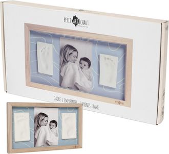 PETIT ARTICHAUT 2 Prints - Baby Imprint & Photo Frame, Twin Keepsake Frame in Blue Abstract at Nordstrom