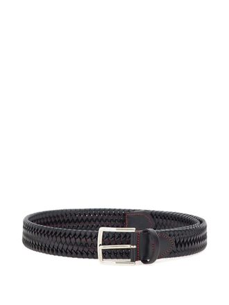 Athison woven pin-buckle belt - men - Recycled Calf Leather - S/M - Blue