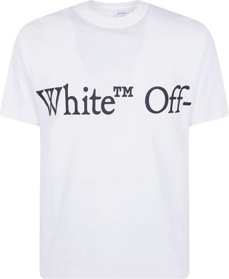 Off-white Bookish Scarf Regular S/S Tee - Heren - T-shirts - Wit - M - Katoen - Tops