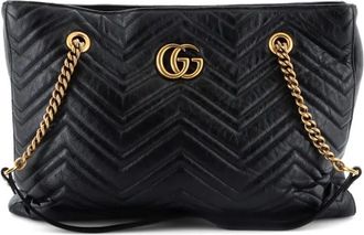 Gucci GG Marmont Zip Tote Matelasse Leather Medium shoulder bag - Nero