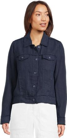 Tommy Bahama Two Palms Raw Edge Jacket Womens Coat Coastline : LG (US 12-14), Linen