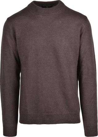 Daniele Fiesoli Pullover Girocollo - Heren - Ronde hals truien - Bruin - 2XL - Wol - Truien & Vesten
