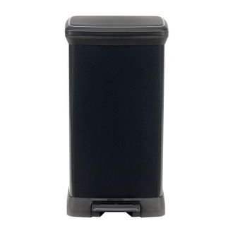 Curver Curver - Papelera De Pedal Rectangualar Decobin - 50 L - Negro Carbono
