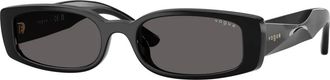 Vogue Eyewear Vo 5725Su Rechthoekige Zonnebril - Dames - Zonnebrillen - Zwart - 54 MM - Accessoires