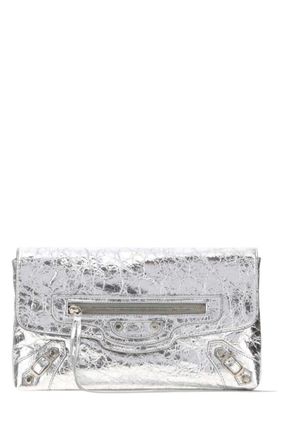 Balenciaga Silver Le City Medium Clutch