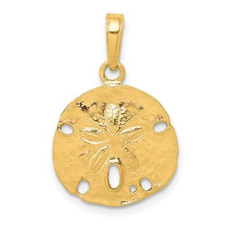 Diamond2Deal 10k Yellow Gold Polished S Dollar Pendant