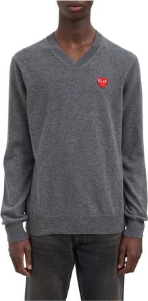 Comme Des Gar&ccedil;ons V-neck Trui - Heren - V-hals truien - Grijs - XL - Wol - Truien & Vesten