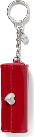 Kate Spade New York charmed patent leather lipstick case bag charm in Dark Scarlet at Nordstrom