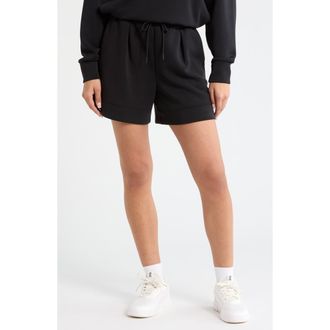 Zella Ultra Soft High Waist Knit Shorts in Black at Nordstrom, Size Xx-Large