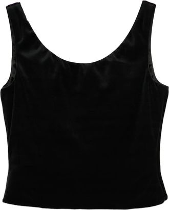 Balenciaga Top met diepe ronde hals - Zwart