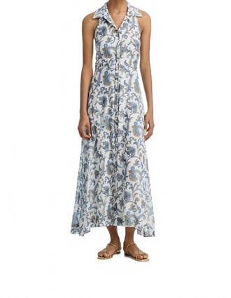 Veronica Beard Mackey Maxi Dress In Dove Multi